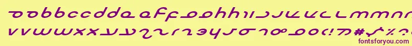 Masterei Font – Purple Fonts on Yellow Background