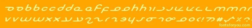 Masterei Font – Yellow Fonts on Orange Background