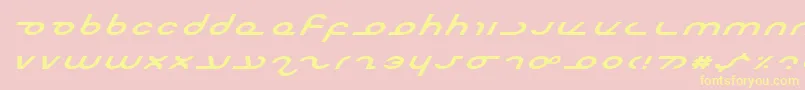 Masterei Font – Yellow Fonts on Pink Background