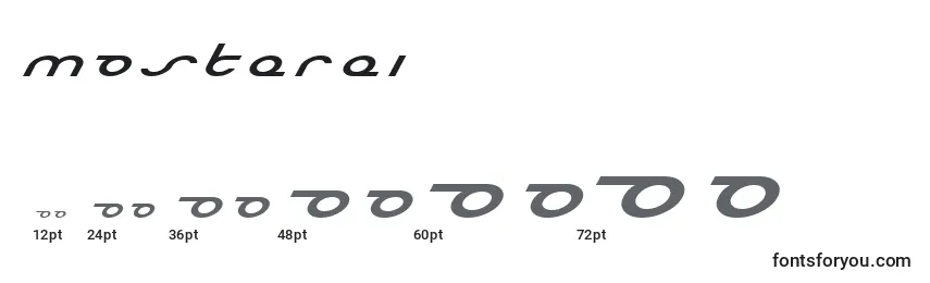 Размеры шрифта Masterei