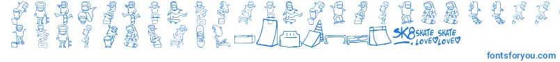 Fonte Skatelove2 – fontes azuis