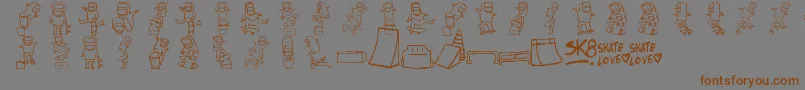 Подробнее о шрифте Skatelove2 Шрифт Skatelove2 – коричневые шрифты на сером фоне