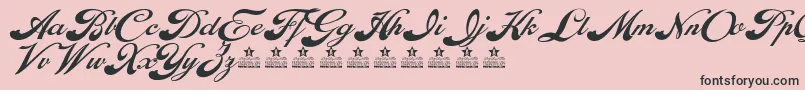 Fonte EnthrallPersonalUse – fontes pretas em um fundo rosa