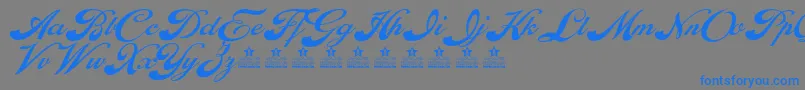 フォントEnthrallPersonalUse – 灰色の背景に青い文字