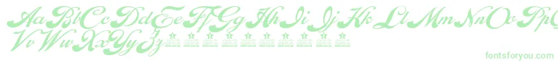 Fonte EnthrallPersonalUse – fontes verdes em um fundo branco