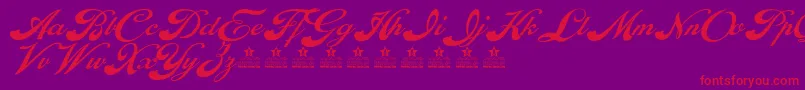 EnthrallPersonalUse-Schriftart – Rote Schriften auf violettem Hintergrund