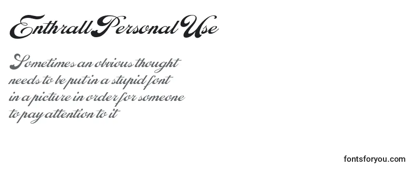 EnthrallPersonalUse Font