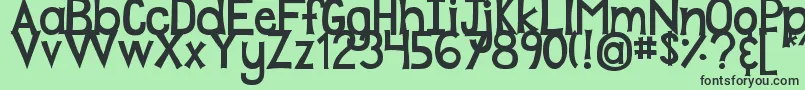 Fonte DjbPlayMistyForMe – fontes pretas em um fundo verde