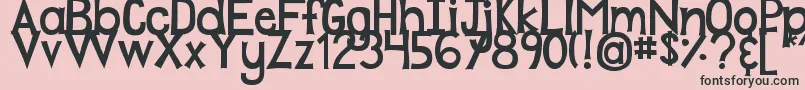 DjbPlayMistyForMe Font – Black Fonts on Pink Background