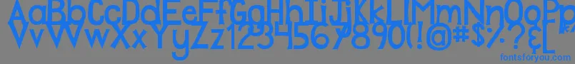 DjbPlayMistyForMe Font – Blue Fonts on Gray Background