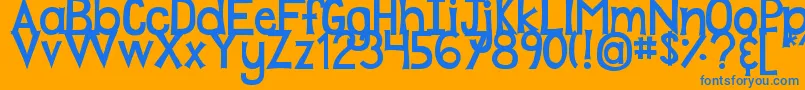 DjbPlayMistyForMe Font – Blue Fonts on Orange Background