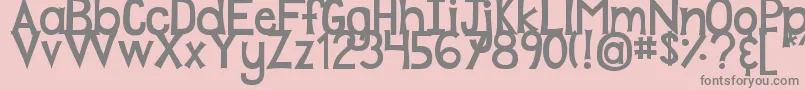 DjbPlayMistyForMe Font – Gray Fonts on Pink Background