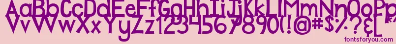 Police DjbPlayMistyForMe – polices violettes sur fond rose