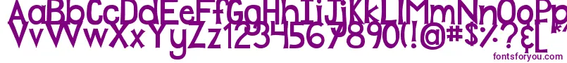 DjbPlayMistyForMe Font – Purple Fonts on White Background