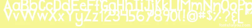 DjbPlayMistyForMe Font – White Fonts on Yellow Background