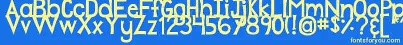 Шрифт DjbPlayMistyForMe – жёлтые шрифты на синем фоне