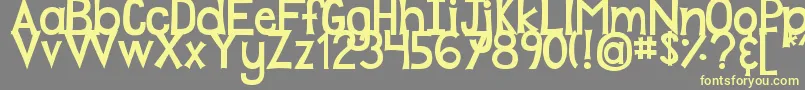 DjbPlayMistyForMe Font – Yellow Fonts on Gray Background