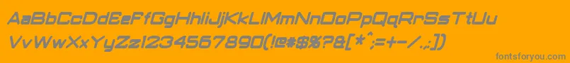 ClassicRobotCondensedBoldItalic Font – Gray Fonts on Orange Background