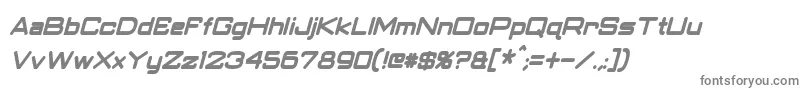 ClassicRobotCondensedBoldItalic Font – Gray Fonts on White Background