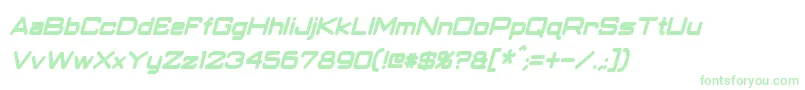 ClassicRobotCondensedBoldItalic-Schriftart – Grüne Schriften