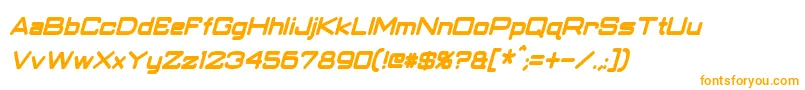 ClassicRobotCondensedBoldItalic Font – Orange Fonts on White Background