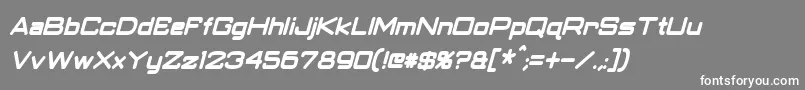 ClassicRobotCondensedBoldItalic Font – White Fonts on Gray Background