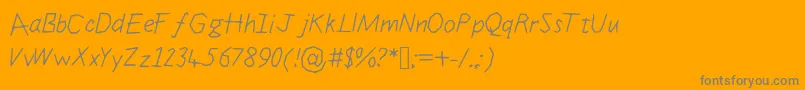 Jigglyduo Font – Gray Fonts on Orange Background
