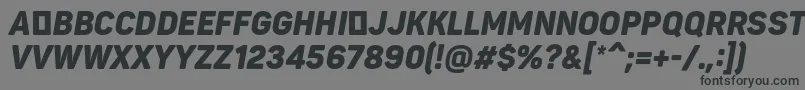 PantonnarrowBlackitaliccaps-Schriftart – Schwarze Schriften auf grauem Hintergrund
