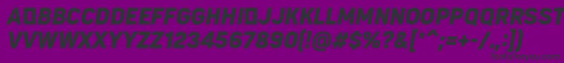 PantonnarrowBlackitaliccaps Font – Black Fonts on Purple Background