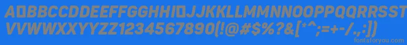 Police PantonnarrowBlackitaliccaps – polices grises sur fond bleu