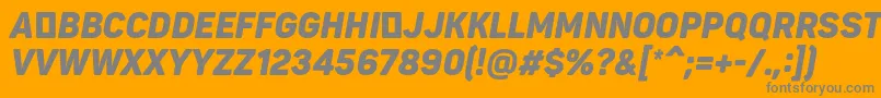 PantonnarrowBlackitaliccaps Font – Gray Fonts on Orange Background