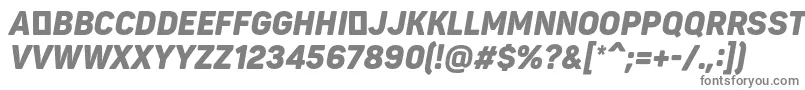 PantonnarrowBlackitaliccaps Font – Gray Fonts on White Background