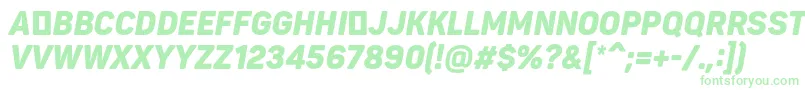 PantonnarrowBlackitaliccaps Font – Green Fonts on White Background