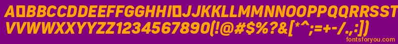 PantonnarrowBlackitaliccaps Font – Orange Fonts on Purple Background