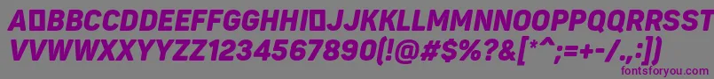 PantonnarrowBlackitaliccaps Font – Purple Fonts on Gray Background