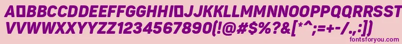 PantonnarrowBlackitaliccaps Font – Purple Fonts on Pink Background