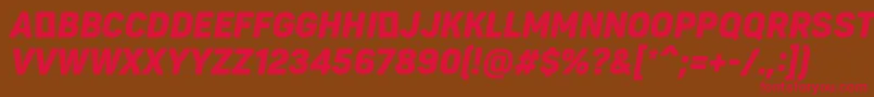 PantonnarrowBlackitaliccaps Font – Red Fonts on Brown Background