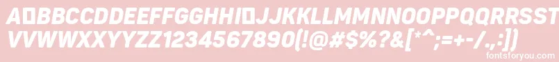 PantonnarrowBlackitaliccaps Font – White Fonts on Pink Background