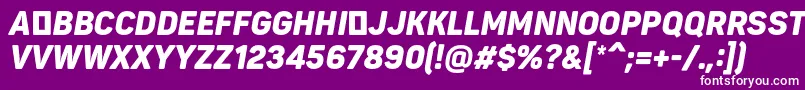 PantonnarrowBlackitaliccaps Font – White Fonts on Purple Background