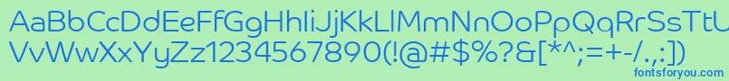 フォントCoHeadlineCorpLight – 青い文字は緑の背景です。