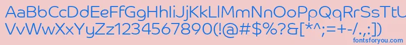 フォントCoHeadlineCorpLight – ピンクの背景に青い文字