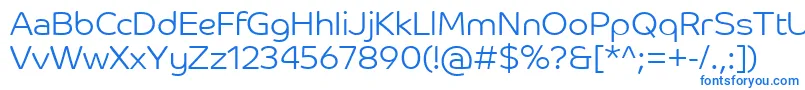 フォントCoHeadlineCorpLight – 白い背景に青い文字