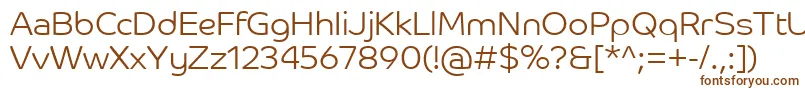 CoHeadlineCorpLight-fontti – ruskeat fontit valkoisella taustalla