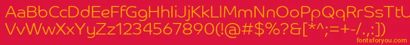 CoHeadlineCorpLight Font – Orange Fonts on Red Background