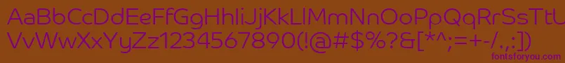 CoHeadlineCorpLight Font – Purple Fonts on Brown Background