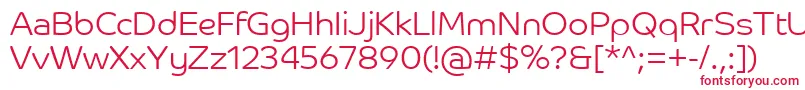 CoHeadlineCorpLight Font – Red Fonts on White Background