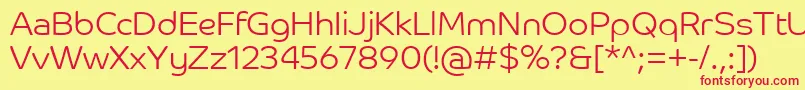 Шрифт CoHeadlineCorpLight – красные шрифты на жёлтом фоне