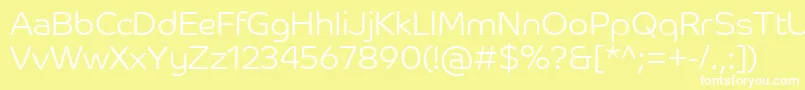 CoHeadlineCorpLight Font – White Fonts on Yellow Background