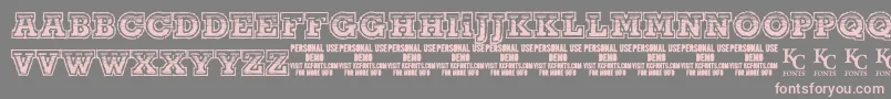 ThelineUpdemoKcfonts Font – Pink Fonts on Gray Background