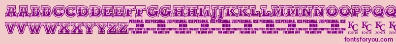 ThelineUpdemoKcfonts Font – Purple Fonts on Pink Background